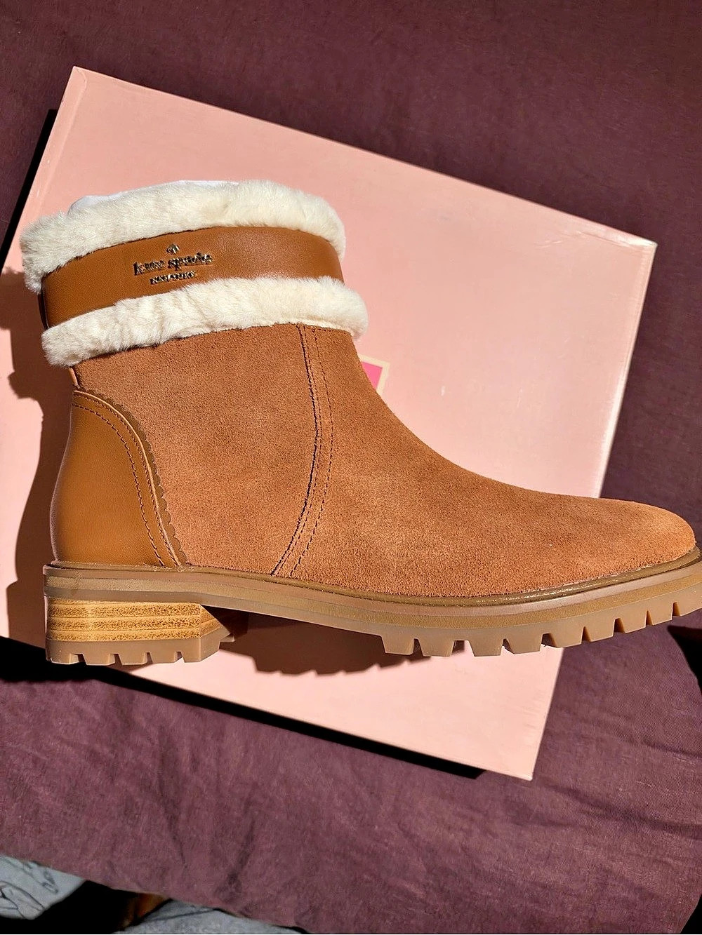 kate spade new york Bailee Winter Booties Brown & Cream US 7.5 B
